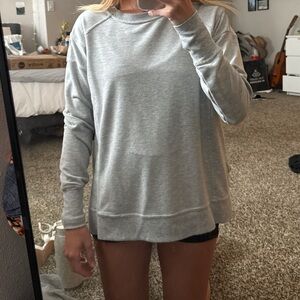 90 Degree By Reflex Light Gray Long Sleeve Top